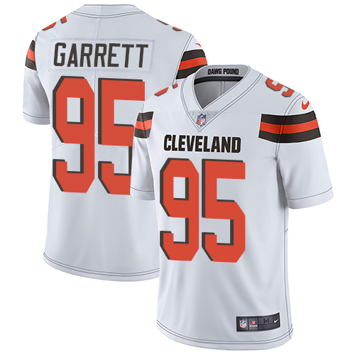 Nike Browns #95 Myles Garrett White Youth Stitched NFL Vapor Untouchable Limited Jersey